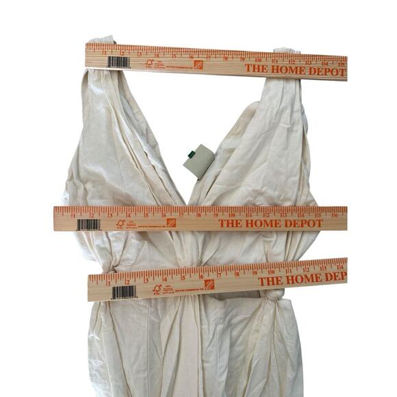 Farm Rio Knotted Cut Out Linen Blend Midi Dress M - Picture 11 of 11